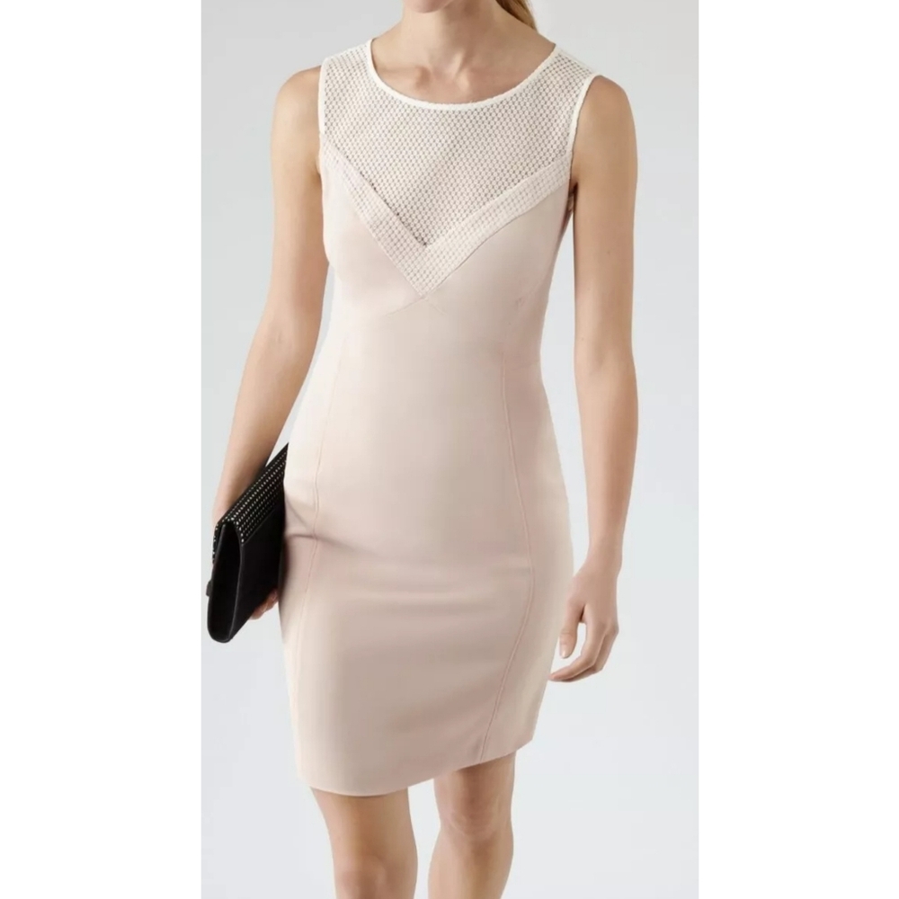 REISS Lansky Minimalist‎ Baby Pink Feminine Sleeveless Shift Dress 6